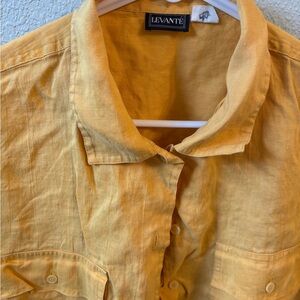 Levante Mustard Yellow Button-Up Shirt